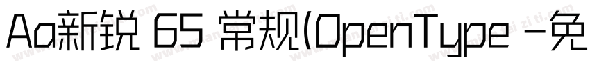 Aa新锐 65 常规(OpenType 字体转换